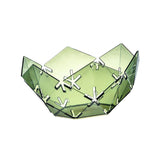 Maxbell Green Hollowed Out Fruit Basket Fruit Bowl Vegetables Holder Space Saving Snowflake Pattern