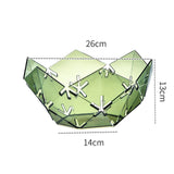 Maxbell Green Hollowed Out Fruit Basket Fruit Bowl Vegetables Holder Space Saving Snowflake Pattern