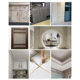 Maxbell Flexible Ceiling Molding Strips Oilproof for Mirror Borders Living Room Black 1.1cm