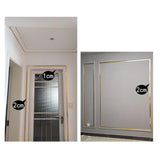 Maxbell Flexible Ceiling Molding Strips Oilproof for Mirror Borders Living Room Black 1.1cm