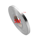 Maxbell Flexible Ceiling Molding Strips Oilproof for Mirror Borders Living Room Argent 1.1cm