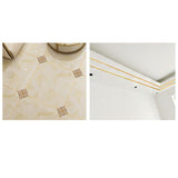 Maxbell Flexible Ceiling Molding Strips Oilproof for Mirror Borders Living Room Argent 2cm