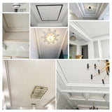 Maxbell Flexible Ceiling Molding Strips Oilproof for Mirror Borders Living Room Argent 2cm