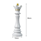 Maxbell Creative Chess Figurine Collectible Chessmen Tabletop Bedroom Gift 12cmx12cmx36cm White