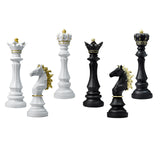 Maxbell Creative Chess Figurine Collectible Chessmen Tabletop Bedroom Gift 12cmx12cmx36cm White