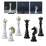 Maxbell Creative Chess Figurine Collectible Chessmen Tabletop Bedroom Gift 12cmx12cmx36cm White