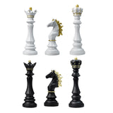 Maxbell Creative Chess Figurine Collectible Chessmen Tabletop Bedroom Gift 12cmx12cmx36cm White