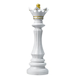 Maxbell Creative Chess Figurine Collectible Chessmen Tabletop Bedroom Gift 12cmx12cmx36cm White