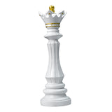 Maxbell Creative Chess Figurine Collectible Chessmen Tabletop Bedroom Gift 12cmx12cmx36cm White