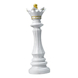 Maxbell Creative Chess Figurine Collectible Chessmen Tabletop Bedroom Gift 12cmx12cmx36cm White