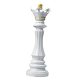 Maxbell Creative Chess Figurine Collectible Chessmen Tabletop Bedroom Gift 12cmx12cmx36cm White