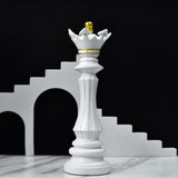 Maxbell Creative Chess Figurine Collectible Chessmen Tabletop Bedroom Gift 12cmx12cmx36cm White