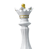 Maxbell Creative Chess Figurine Collectible Chessmen Tabletop Bedroom Gift 12cmx12cmx36cm White