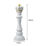 Maxbell Creative Chess Figurine Collectible Chessmen Tabletop Bedroom Gift 13cmx13cmx40cm White