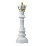 Maxbell Creative Chess Figurine Collectible Chessmen Tabletop Bedroom Gift 13cmx13cmx40cm White