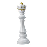 Maxbell Creative Chess Figurine Collectible Chessmen Tabletop Bedroom Gift 13cmx13cmx40cm White