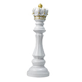 Maxbell Creative Chess Figurine Collectible Chessmen Tabletop Bedroom Gift 13cmx13cmx40cm White