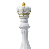 Maxbell Creative Chess Figurine Collectible Chessmen Tabletop Bedroom Gift 13cmx13cmx40cm White