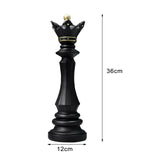 Maxbell Creative Chess Figurine Collectible Chessmen Tabletop Bedroom Gift 12cmx12cmx36cm Black