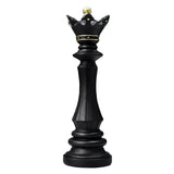 Maxbell Creative Chess Figurine Collectible Chessmen Tabletop Bedroom Gift 12cmx12cmx36cm Black