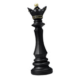 Maxbell Creative Chess Figurine Collectible Chessmen Tabletop Bedroom Gift 12cmx12cmx36cm Black