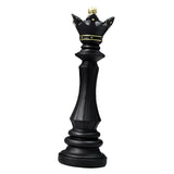 Maxbell Creative Chess Figurine Collectible Chessmen Tabletop Bedroom Gift 12cmx12cmx36cm Black