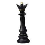 Maxbell Creative Chess Figurine Collectible Chessmen Tabletop Bedroom Gift 12cmx12cmx36cm Black