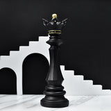 Maxbell Creative Chess Figurine Collectible Chessmen Tabletop Bedroom Gift 12cmx12cmx36cm Black