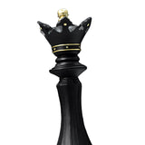 Maxbell Creative Chess Figurine Collectible Chessmen Tabletop Bedroom Gift 12cmx12cmx36cm Black