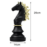 Maxbell Creative Chess Figurine Collectible Chessmen Tabletop Bedroom Gift 14cmx11cmx26cm Black