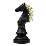 Maxbell Creative Chess Figurine Collectible Chessmen Tabletop Bedroom Gift 14cmx11cmx26cm Black