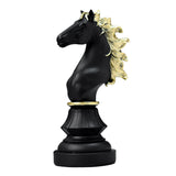 Maxbell Creative Chess Figurine Collectible Chessmen Tabletop Bedroom Gift 14cmx11cmx26cm Black