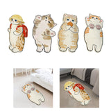 Maxbell Floor Mats Area Rug Cartoon Cat Carpet for Bedroom Bathroom Home Decoration A