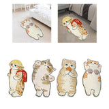 Maxbell Floor Mats Area Rug Cartoon Cat Carpet for Bedroom Bathroom Home Decoration A