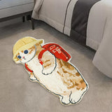 Maxbell Floor Mats Area Rug Cartoon Cat Carpet for Bedroom Bathroom Home Decoration A