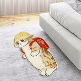 Maxbell Floor Mats Area Rug Cartoon Cat Carpet for Bedroom Bathroom Home Decoration A