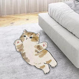 Maxbell Floor Mats Area Rug Cartoon Cat Carpet for Bedroom Bathroom Home Decoration B