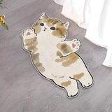 Maxbell Floor Mats Area Rug Cartoon Cat Carpet for Bedroom Bathroom Home Decoration B