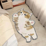 Maxbell Floor Mats Area Rug Cartoon Cat Carpet for Bedroom Bathroom Home Decoration B