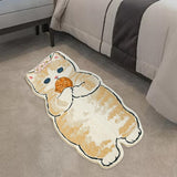 Maxbell Floor Mats Area Rug Cartoon Cat Carpet for Bedroom Bathroom Home Decoration C