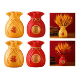 Maxbell Creative Flower Vase Art Craft Floral Arrangement for Balcony Decor Dorm Aureate Bao