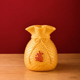 Maxbell Creative Flower Vase Art Craft Floral Arrangement for Balcony Decor Dorm Aureate Bao