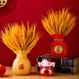 Maxbell Creative Flower Vase Art Craft Floral Arrangement for Balcony Decor Dorm Red Bao