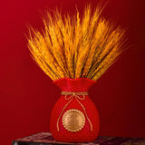 Maxbell Creative Flower Vase Art Craft Floral Arrangement for Balcony Decor Dorm Red Bao