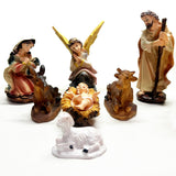 Maxbell Birth of Jesus Statue Set Sacred Christian Nativity Scene Figurine for Shelf