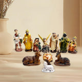 Maxbell Birth of Jesus Statue Set Sacred Christian Nativity Scene Figurine for Shelf