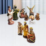 Maxbell Birth of Jesus Statue Set Sacred Christian Nativity Scene Figurine for Shelf