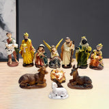 Maxbell Birth of Jesus Statue Set Sacred Christian Nativity Scene Figurine for Shelf