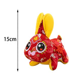 Maxbell Cute Chinese New Year Rabbit Plush Toy Bunny Doll Holiday Stuffed Animals 15cm Red