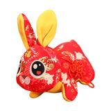 Maxbell Cute Chinese New Year Rabbit Plush Toy Bunny Doll Holiday Stuffed Animals 15cm Red